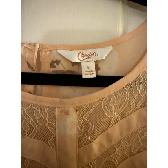 Pink floral shirt by candies size large - Picture 3 of 7